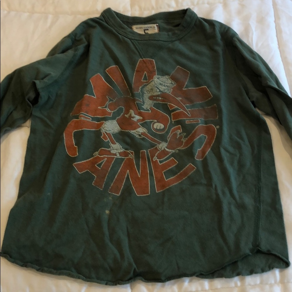 Miami canes boys vintage long sleeve t shirt